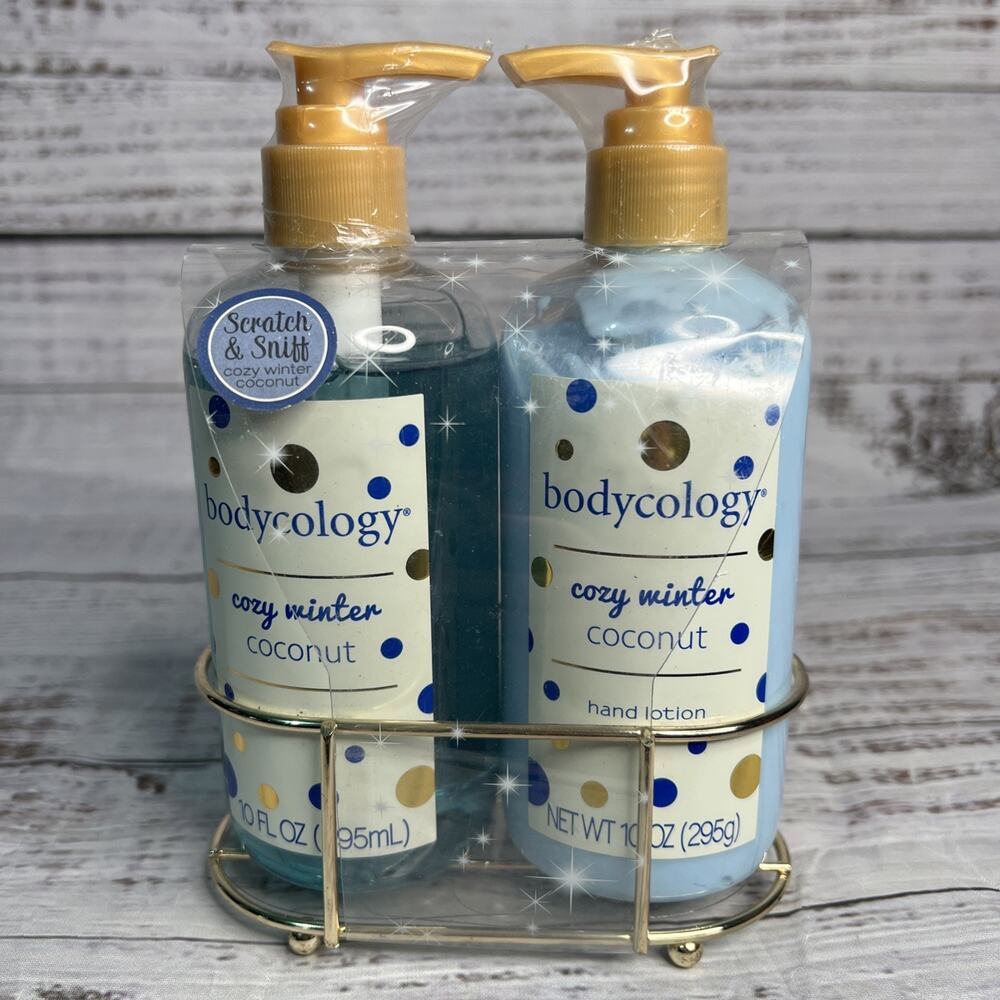 COZY WINTER COCONUT Bodycology Hand Soap Hand Lotion 10oz Gift Set NEW!